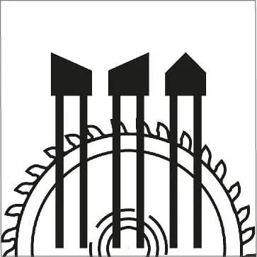 Tvary zubů – střídavé střechovité zuby 