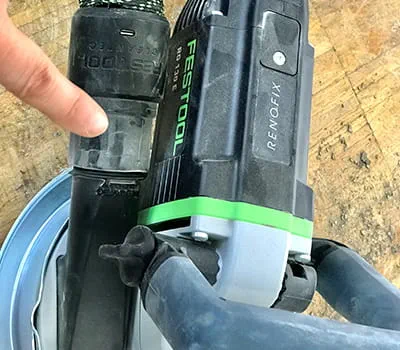 Spojení vysavače s frézkou