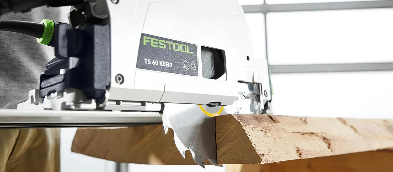 Hloubka řezu pily TS 60 K až 60 mm umožňuje snadné řezání masivních materiálů
